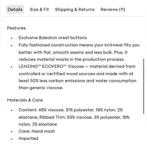 Aritzia Babaton Approach Cardigan in Light Birch/Black Size Small - Picture 9 of 13